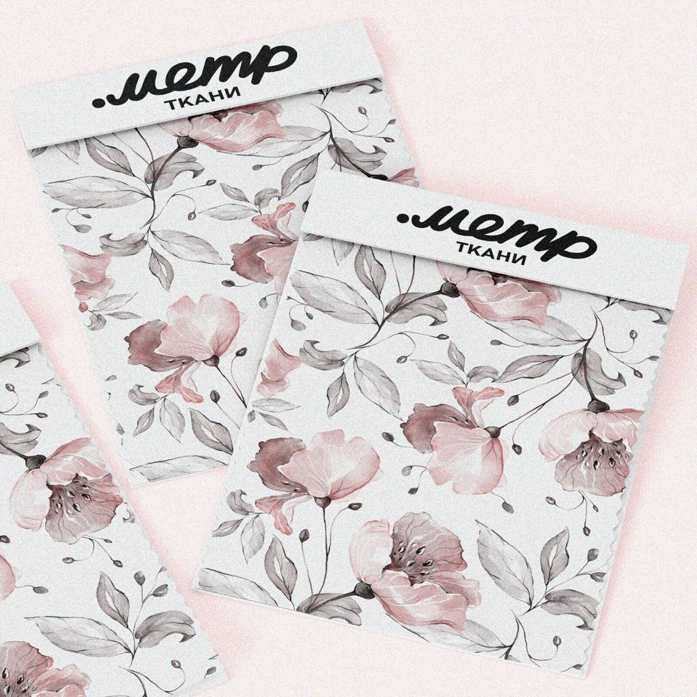 Ткань бифлекс весенний цветочный дизайн