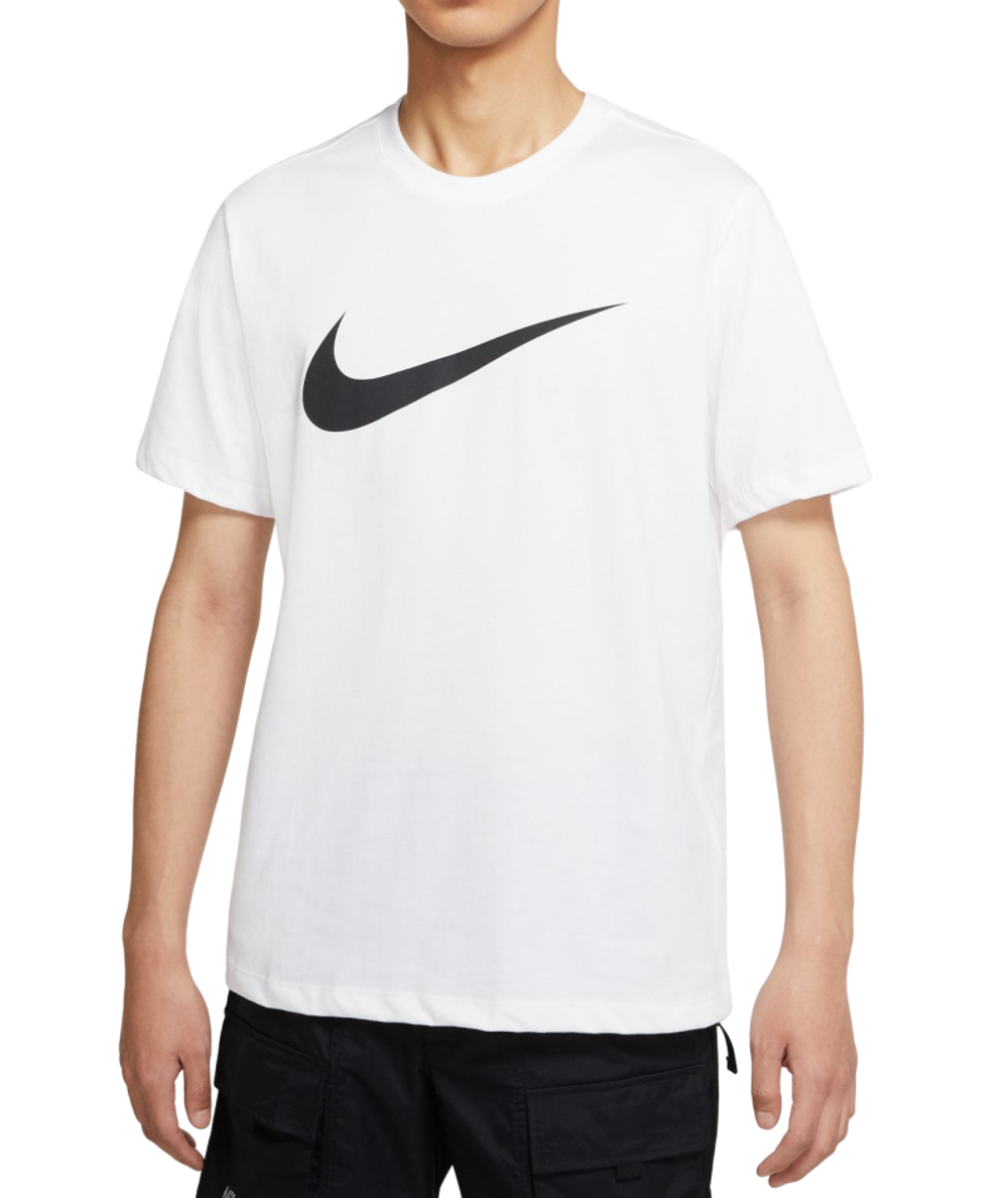 Теннисная футболка Nike Sportswear Swoosh T-Shirt - white/black