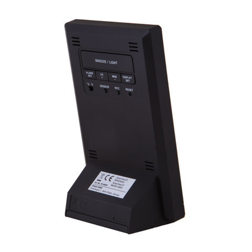 Метеостанция BRESSER TemeoTrend ST, термодатчик, часы, будильник, черный, 73265