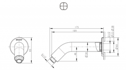 Настенный кронштейн для душа Bravat