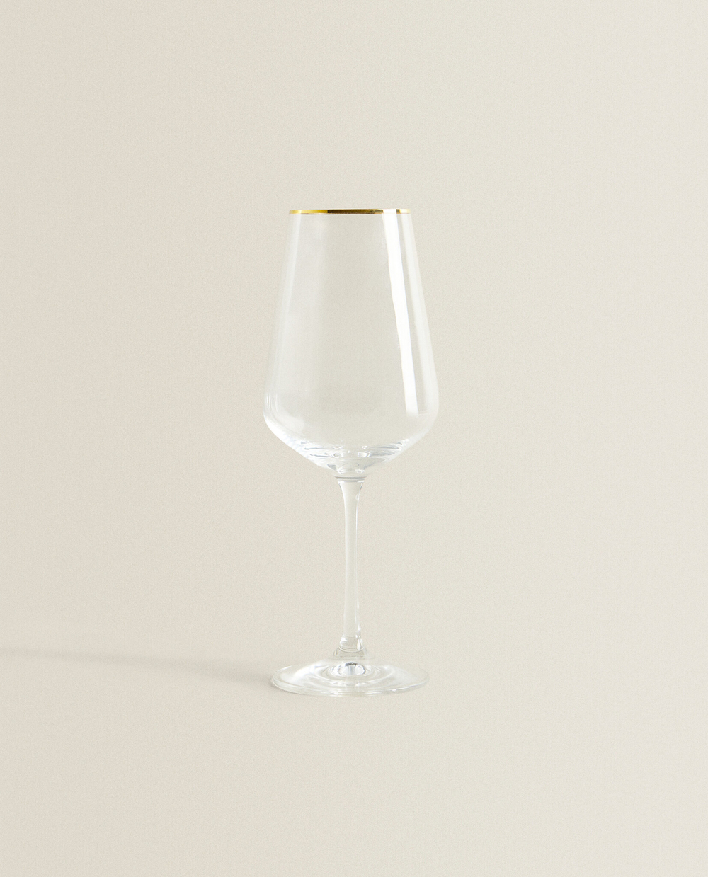 ZARA HOME БОКАЛ ДЛЯ ВИНА ИЗ БОГЕМСКОГО ХРУСТАЛЯ В ЗОЛОТОЙ ОПРАВЕ