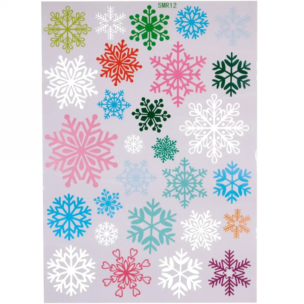 Наклейка на стекло 50*70 см «Хоровод снежинок»