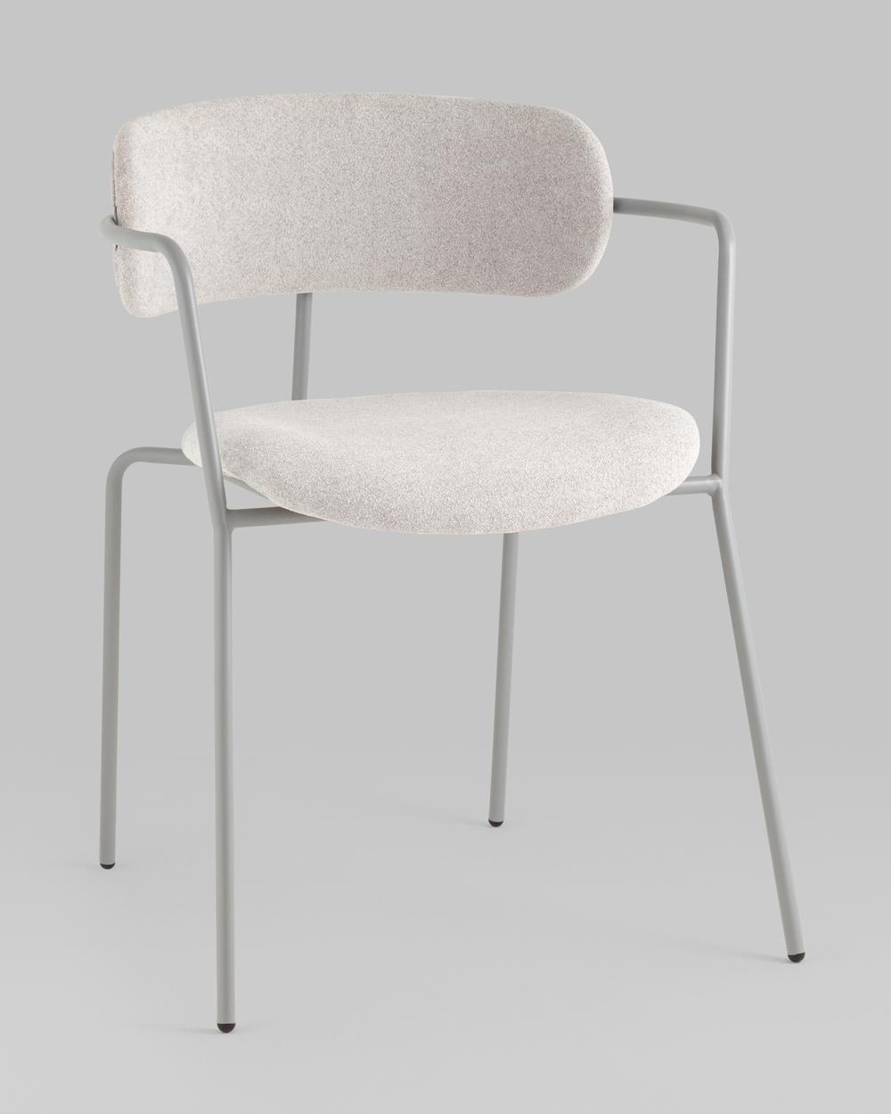 Стул Дженни букле светло-серый каркас серый муар