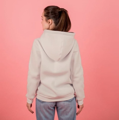 ХУДИ С КАПЮШОНОМ ФЛИС,280, молочный, M-302_56 (3XL)