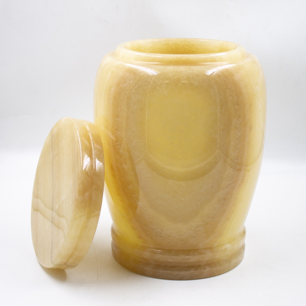 Урна для праха точеная мраморная "Люкс" оникс