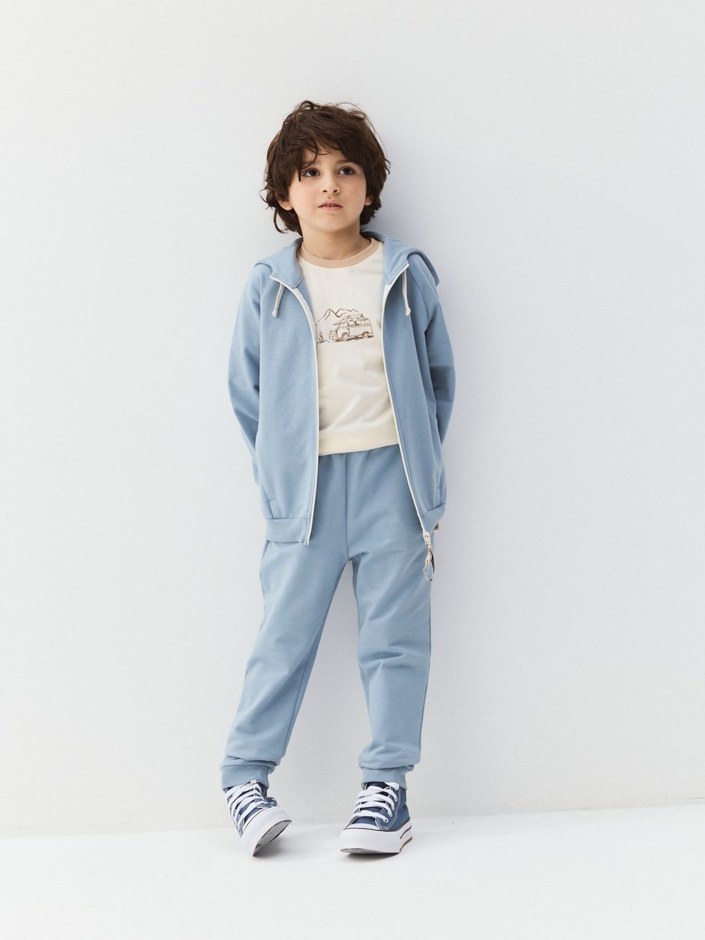 Джоггеры облегченные "Дымка" с карманами