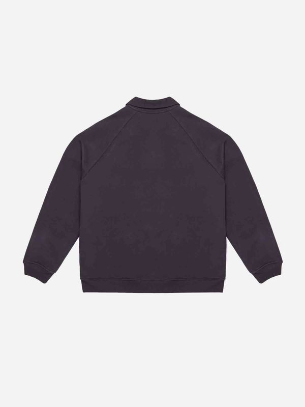 Толстовка Half Zip темно-фиолетовая - фото 7