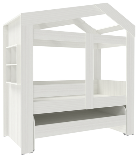 Двухъярусная  Кровать КарИВи Домик Сказка ДС-36.1 + ДС-36.2 Белое Дерево Белое Дерево