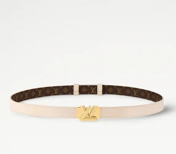 Ремень Louis Vuitton GO-14 кремовый