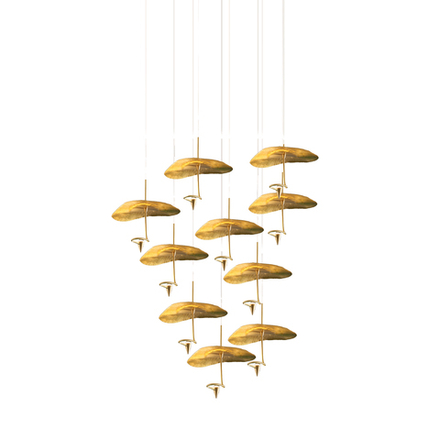 Pendant design lamp  Gold Moon by Catellani & Smith (10 lampshades)