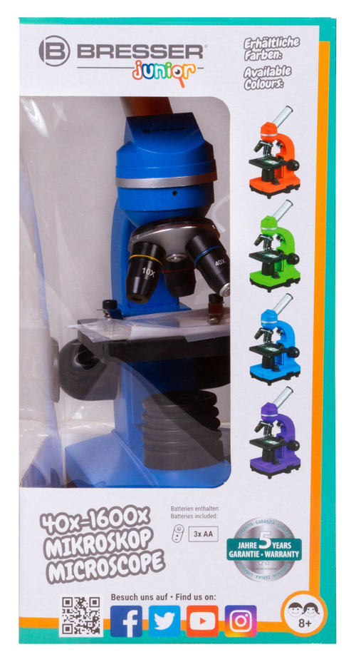 Микроскоп Bresser Junior Biolux SEL 40-1600x, синий