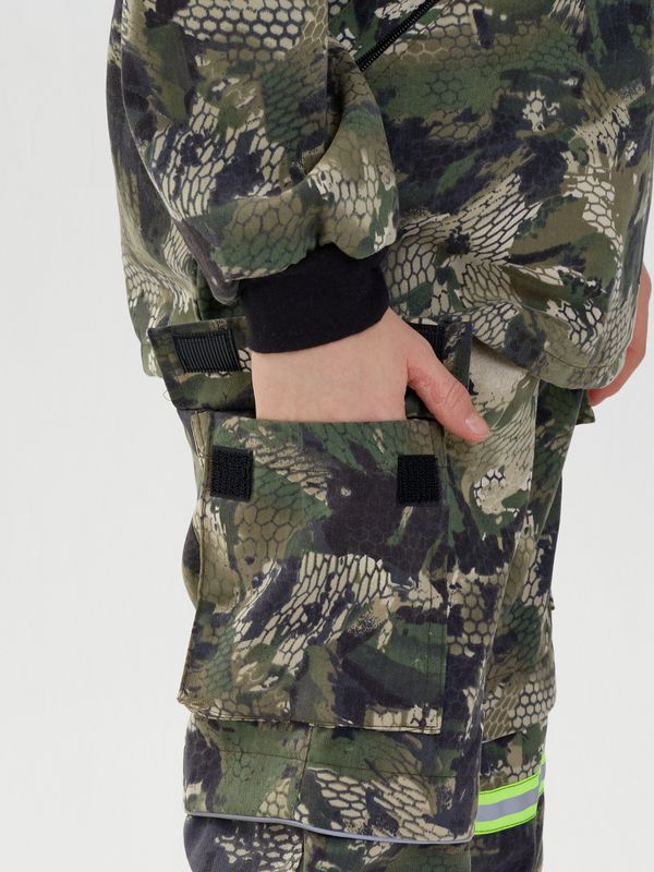 Костюм летний Антигнус-Детский ткань Твил-Пич цвет Зеленый питон