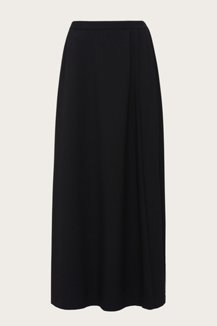 Черная юбка-макси с защипами "Бланш"