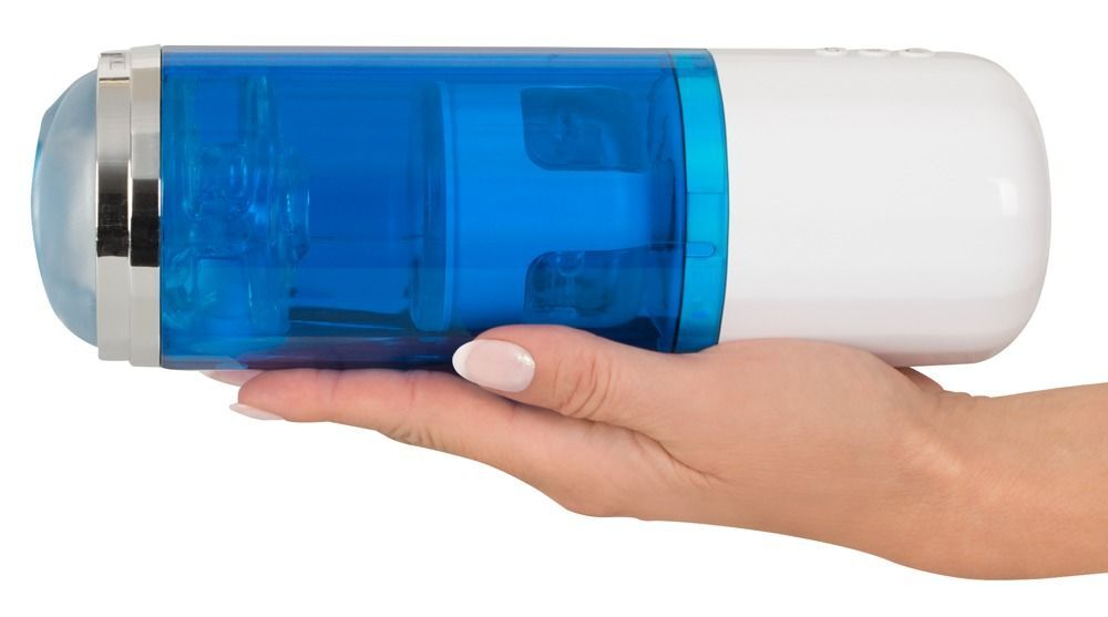 Автоматический мастурбатор-вагина 3 Function Masturbator (Цвет: синий с белым)