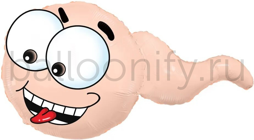 Шар (27''/69 см) Фигура, Головастик, 1 шт.