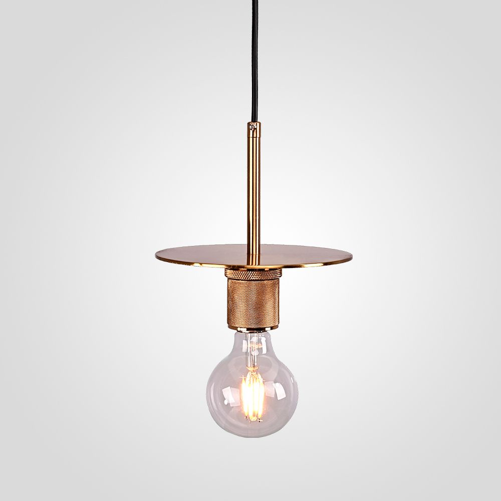 Подвесной светильник RH Utilitaire Disk Shade Pendant Brass