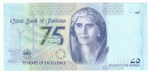 Pakistan, 75 Rupees Commemorative Banknote, 2023, UNC – Celebrating 75 Years of the State Bank of Pakistan