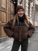 Пуховик North шоколадный