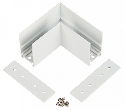Соединитель угловой внутренний для треков накладных MyFar  MT0201-CL-W