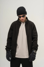 Толстовка KUL'TURA "ZIP FLEECE" Чёрный