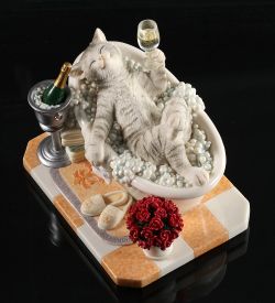 Veronese WS-1355 Статуэтка «Кошка в ванной»