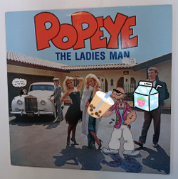 Винтажная виниловая пластинка LP Popeye Popeye The Ladies Man (Голландия 1987)