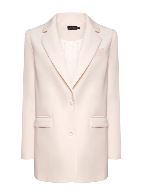 Жакет OVER из плотной ткани молочный