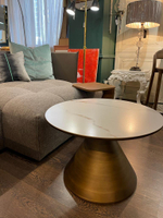 Стол журнальный CT9346CI (D70) белый керамика