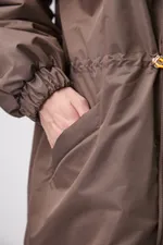 Парка Choompu оверсайз коричневая