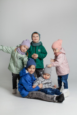 Комплект трикотажный шапка и снуд "Серый"