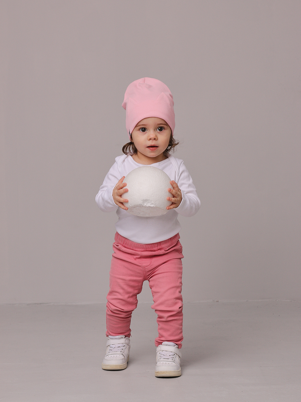 Шапка трикотажная КИС(Светлое Безе)