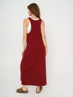 Платье-майка, бордо