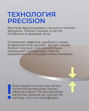 Фотохромная офисная линза Zeiss RX Officelens Plus BG DV Plus Platinum UV 1.5 Brown