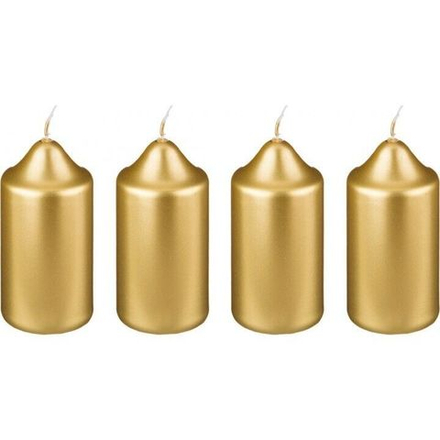 348-637 Свеча "металлик золотой" 24см