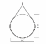 Зеркало Azario Капитан 51 см LED-00002366 с подсветкой
