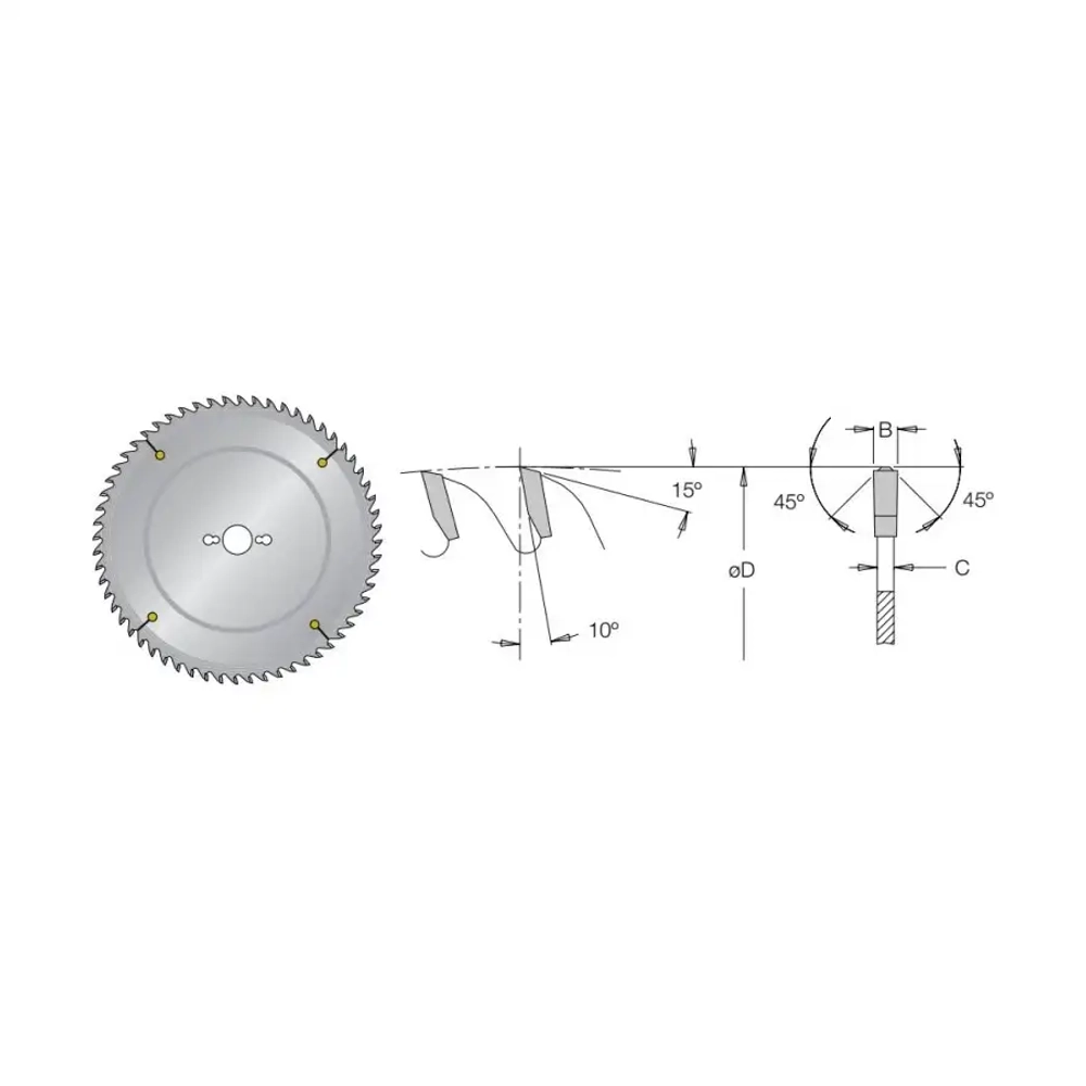 Пила по ДСП и МДФ D216x30x2,8 Z60 DIMAR 90106146