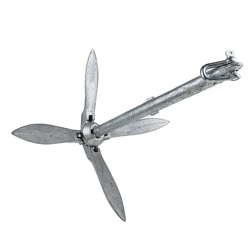 Якорь-кошка гальванизированный для лодки, тип В, 0,7 кг