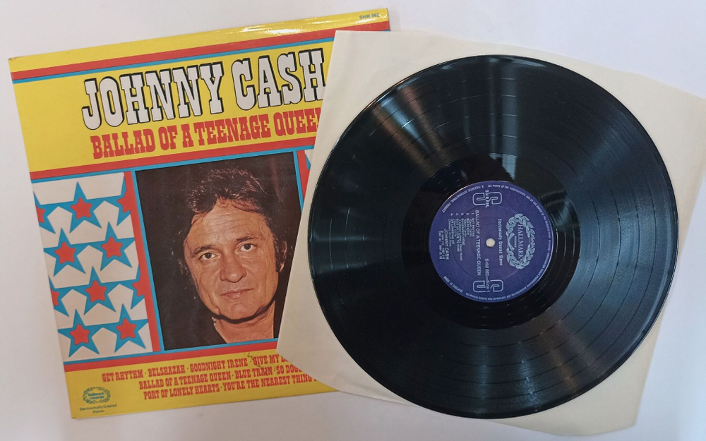 Винтажная виниловая пластинка LP Johnny Cash Ballad Of A Teenage Queen (UK 1974)