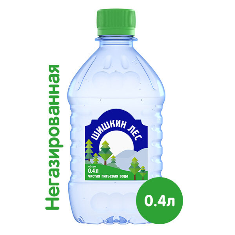 Вода Шишкин лес 0.4 литра, без газа, пэт