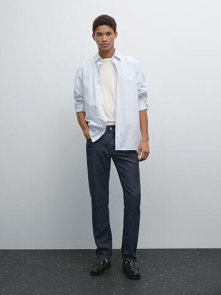 Massimo Dutti Легкие зауженные джинсы, индиго