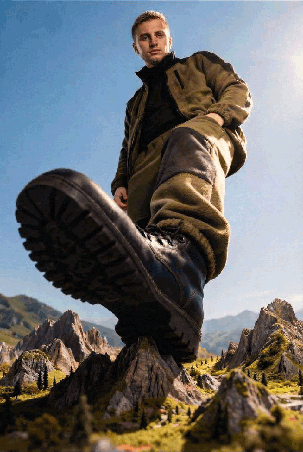 Флисовый костюм мужской комби