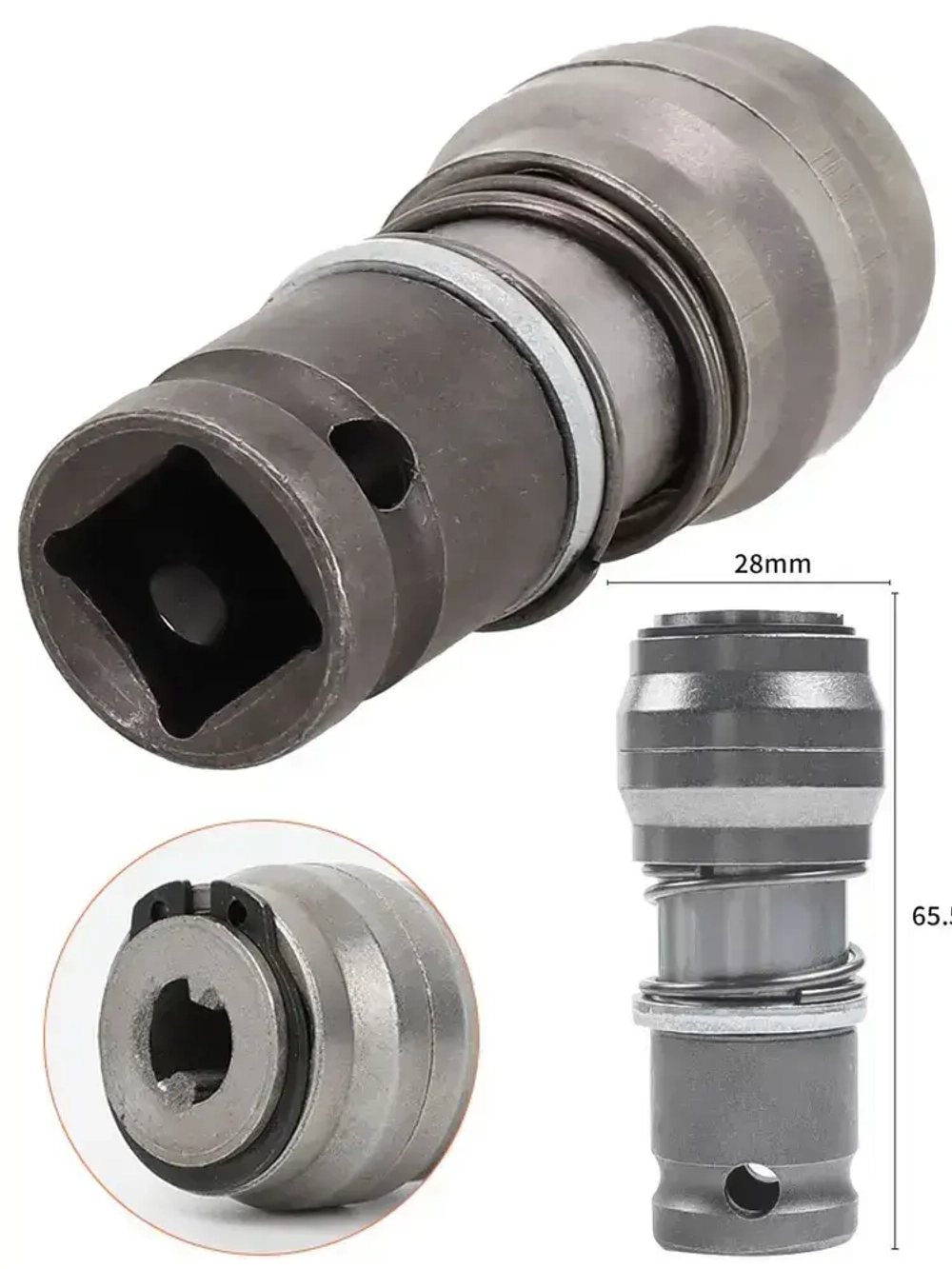 Насадка на гайковерта под буры SDS+ переходник адаптер с квадрата 1/2 на коронки от перфоратора SDSplus