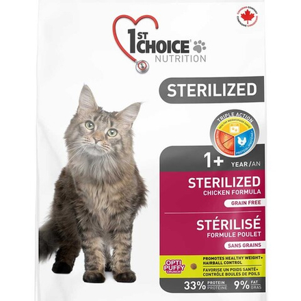 1st Choice корм для кошек стерилизованных с курицей (беззерновой) (Sterilized)