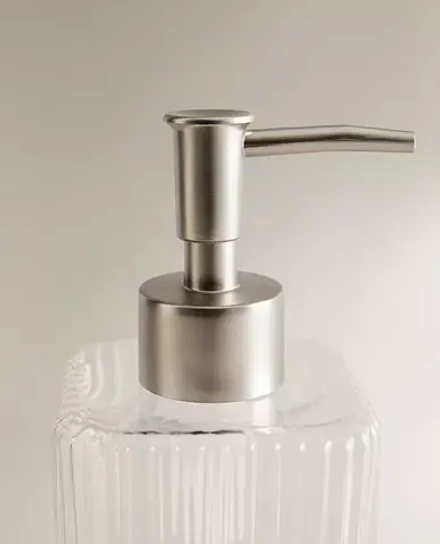 ZARA HOME ДОЗАТОР МЫЛА С РЕЛЬЕФНЫМ УЗОРОМ, ПРОЗРАЧНЫЙ