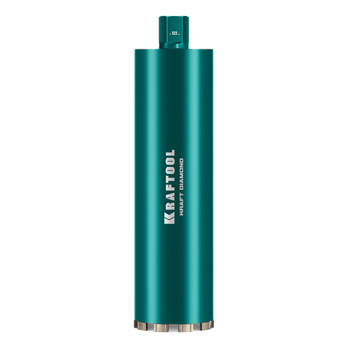KRAFTOOL DIAMOND 122 мм (450 мм, 1 1/4″, лазерная сварка, сухое сверление с микроударом), алмазная коронка по железобетону (29825-122)
