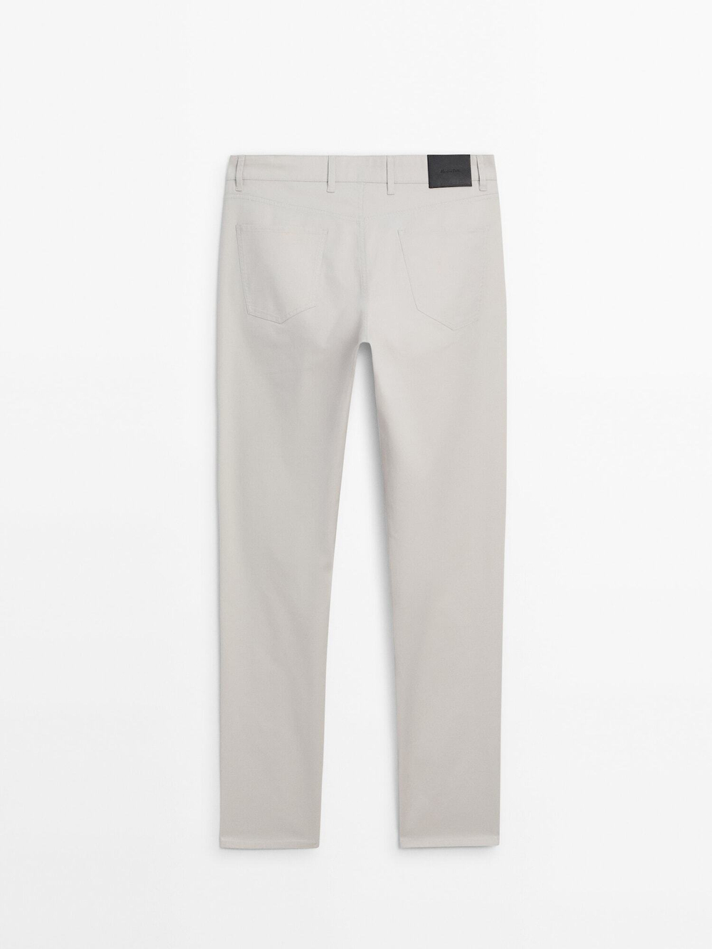 Massimo Dutti Зауженные брюки с отделкой под деним, дымчатый