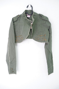 Жакет укороченный с принтом 48 размер, новый