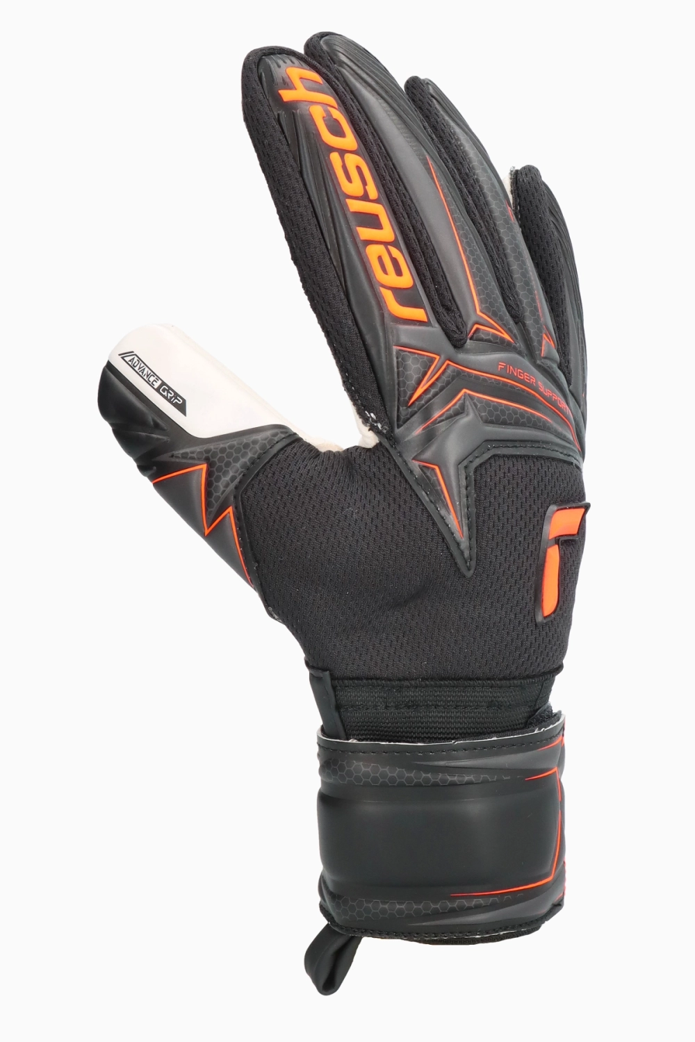 Вратарские перчатки Reusch Attrakt Advance Finger Support Junior - черный