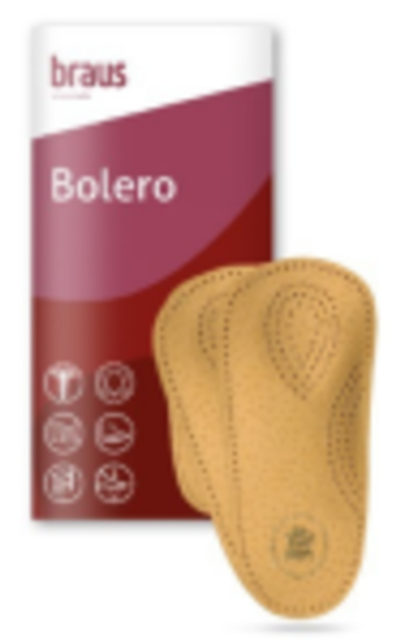 BRAUS Стельки ортопедические 2/3 Bolero (овечья кожа с жeстким супинатором )