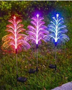 2 шт. Декоративный садовый уличный светильник на солнечной батарее "Фонарик Елочка"